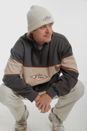 
                  
                    Load image into Gallery viewer, Surf Society Q-Zip - Grey/Ecru
                  
                