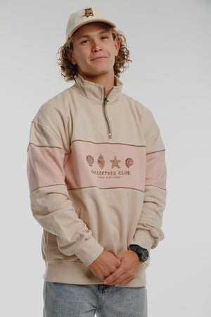 
                  
                    Load image into Gallery viewer, Collectors Club Q-Zip - Ecru/Pink
                  
                
