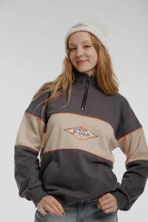 
                  
                    Load image into Gallery viewer, Surf Society Q-Zip - Grey/Ecru
                  
                
